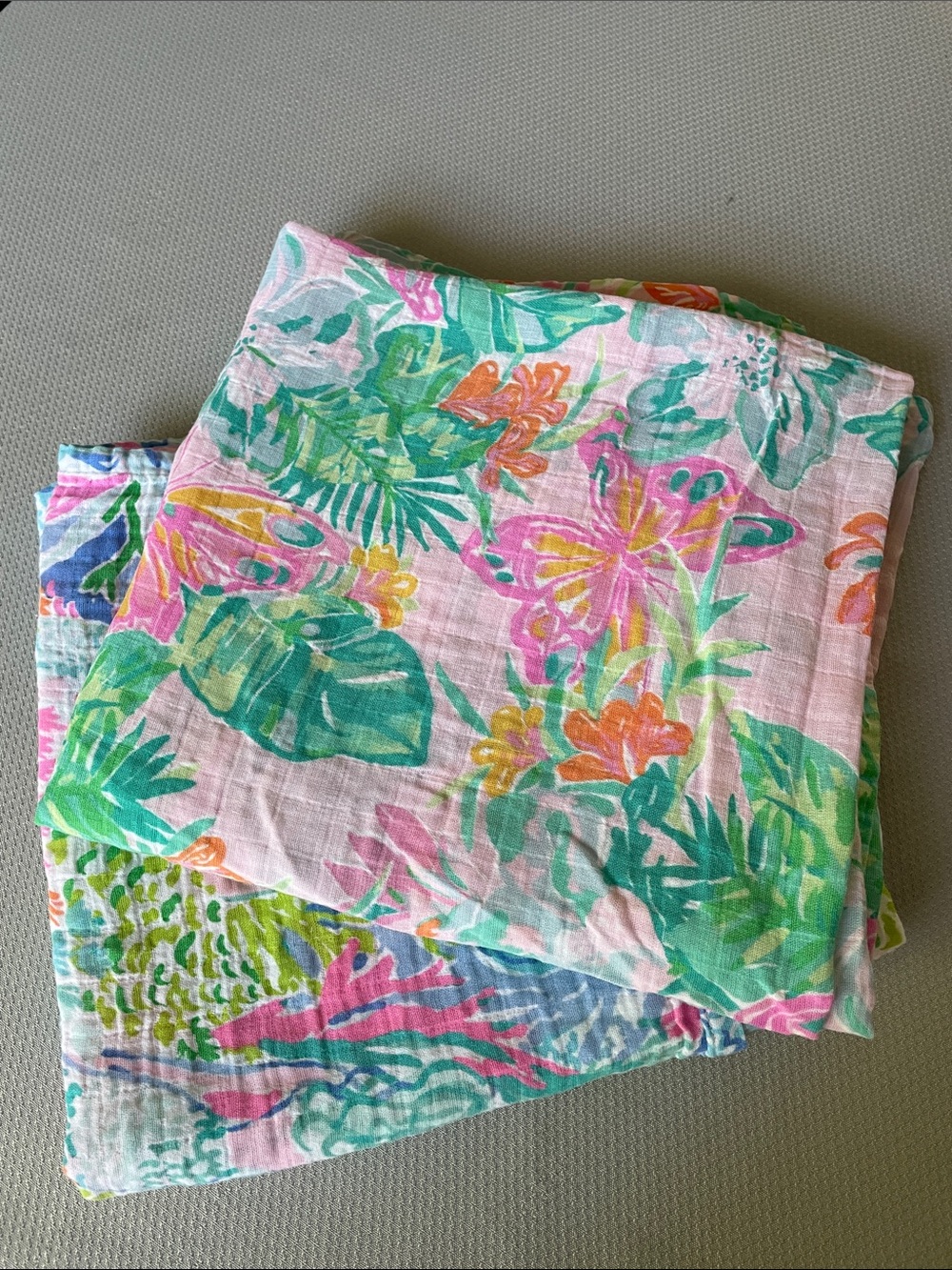 Lilly Pulitzer for Pottery Barn Kids Set of 2 Organic Cotton Baby Blankets